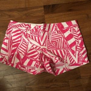 Lilly Pulitzer Walsh Pink White Yacht Sea Shorts